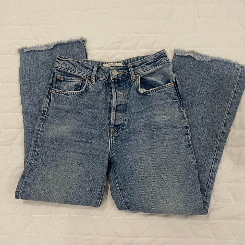 Free People High-Waisted Distressed Jeans
